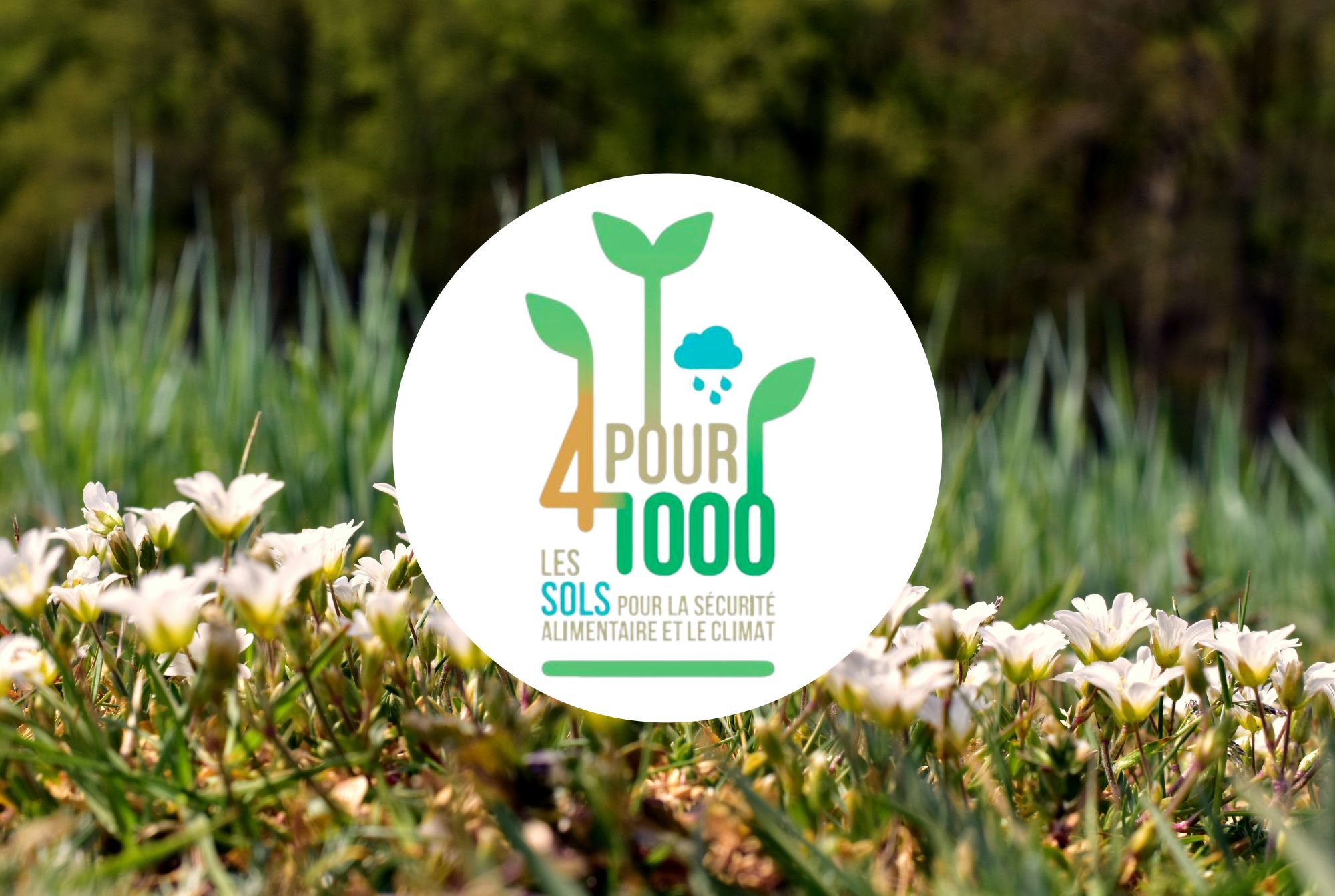 Logo 4 pour 1000 qui a pour ambition d'engager les agriculteurs vers une agriculture productive, résiliente et fondée sur une gestion adaptée des terres et des sols.